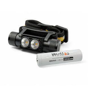 Налобний ліхтар Sofirn H25L діод Samsung LH351D 5000K 90 CRI + акумулятор Wurkkos 3000ma (біле світло) 719919 фото
