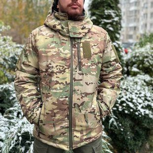 Чоловіча армійська куртка бушлат з підкладкою Omni-heat (Мультикам) 54 7077176 фото