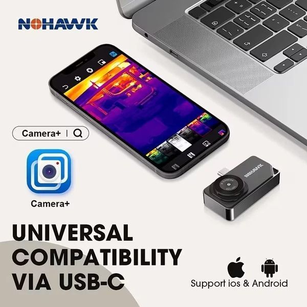 Тепловизионная камера Nohawk 5X Zoom для смартфона USB-C (Серый) 722515 фото