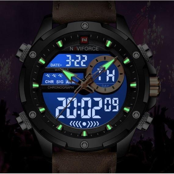 Чоловічий армійський наручний годинник Naviforce Pride Darkside (2 ремінці) 719326 фото