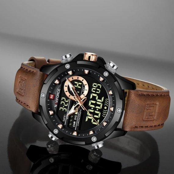 Чоловічий армійський наручний годинник Naviforce Pride Darkside (2 ремінці) 719326 фото