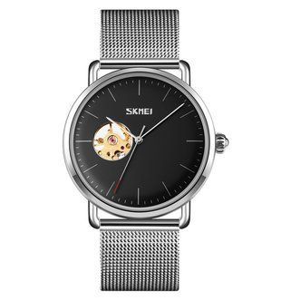 Мужские наручные механические часы Skmei 9201 Skeleton (Серебристый) 920101 фото