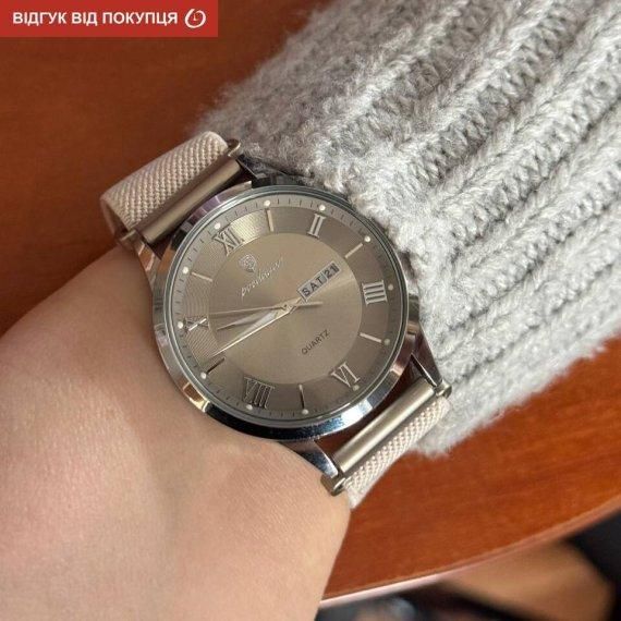 Чоловічий кварцовий годинник Poedagar Berlin Nylon Creamy (2 ремінці) 719427 фото