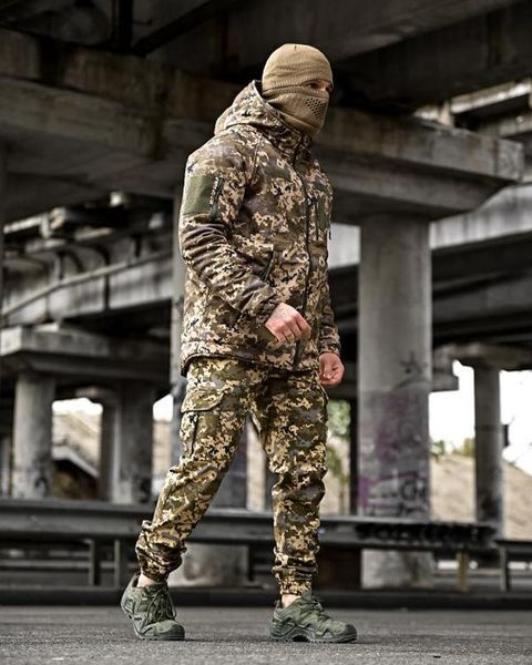 Военный зимний мужской костюм Gamma Gen2 Softshell, подкладка Omni-heat тр 6414 (13 - 03) Пиксель S 719152 фото