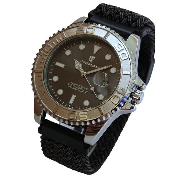 Чоловічий наручний кварцовий годинник Poedagar Pilot Nylon (2 ремінці) 719329 фото