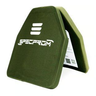 Комплект легких бронеплит Specprom керамика + UHWMPE класс защиты NIJ IV (6 класс ДСТУ) 2.75кг 712134 фото