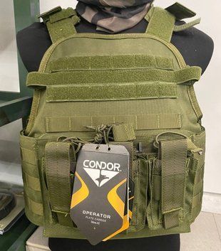 Тактичний бронежилет плитоноска 4 класу Condor Outdoor Products (Оливковий) 25302499 фото