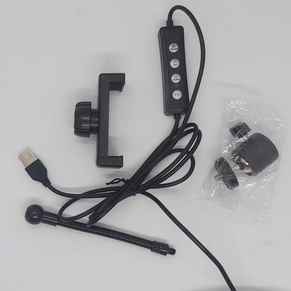 Кольорова селфі кільцева лампа MJJ-33 USB LED RGB + тримач 900257 фото