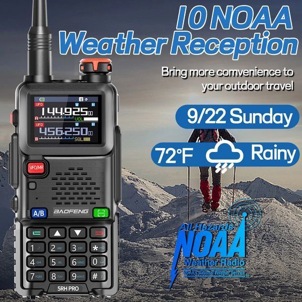 Рація Baofeng UV-5RH GPS 10W Type-C Чорний 719279 фото