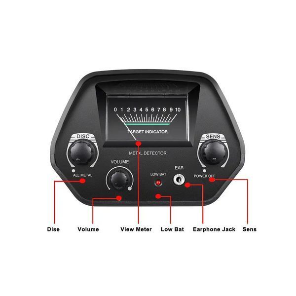 Високочутливий металошукач Resteq MD-4030 (до 115 см) Чорний 722026 фото