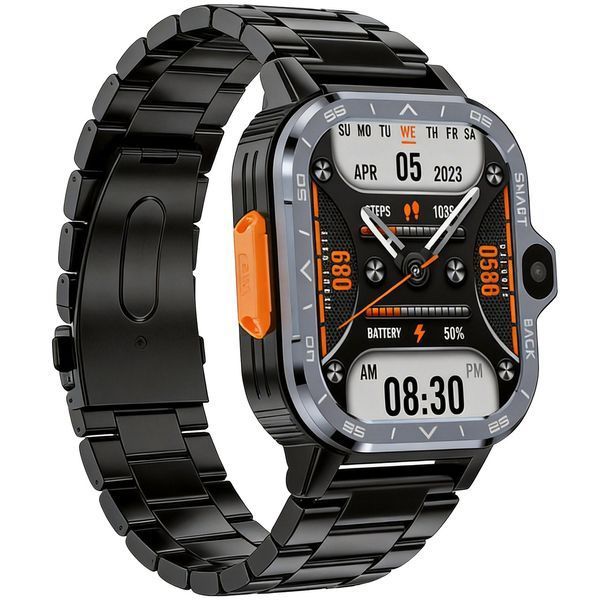 Розумний наручний годинник Smart Nova Sim Steel Black (2 ремінці) 719744 фото