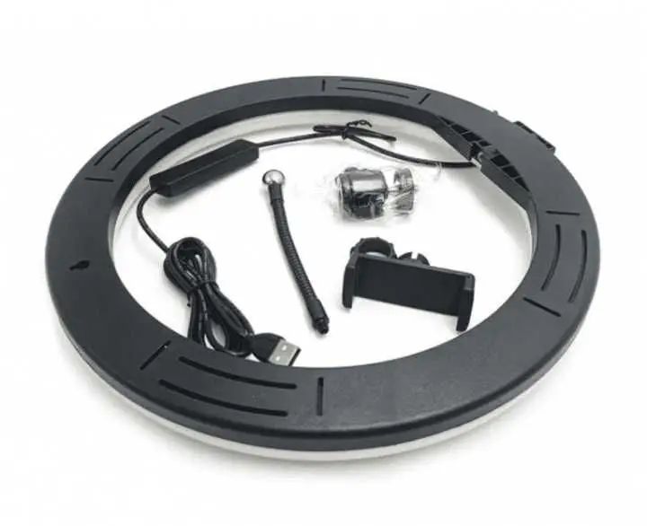Кольорова селфі кільцева лампа MJJ-33 USB LED RGB + тримач 900257 фото
