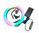 Кольорова селфі кільцева лампа MJJ-33 USB LED RGB + тримач 900257 фото 4