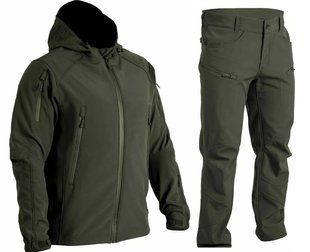 Тактичний демісезонний костюм (куртка + штани) Softshell Spartan водонепроникна тканина M 55885 фото