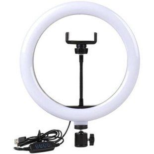 Кільцева кольорова селфі лампа MJJ-30 LED RGB USB + тримач 900258 фото