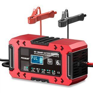 Умное зарядное устройство Foxsur 12V 6A FBC1206F с функцией блока питания (Красный) 722209 фото