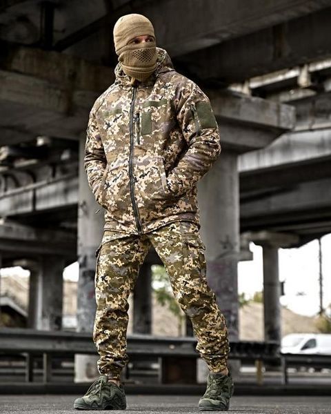 Військовий зимовий чоловічий костюм Gamma Gen2 Softshell, підкладка Omni-heat тр 6414 (13 - 03) Піксель XL 7191523 фото