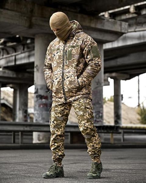Військовий зимовий чоловічий костюм Gamma Gen2 Softshell, підкладка Omni-heat тр 6414 (13 - 03) Піксель XL 7191523 фото