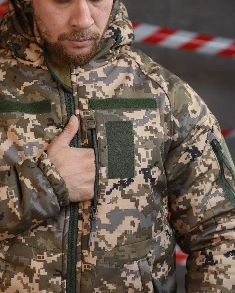 Военный зимний мужской костюм Neoton 3 в 1 куртка, ветровка и штаны вт0591(14 - 03) Пиксель S 719153 фото