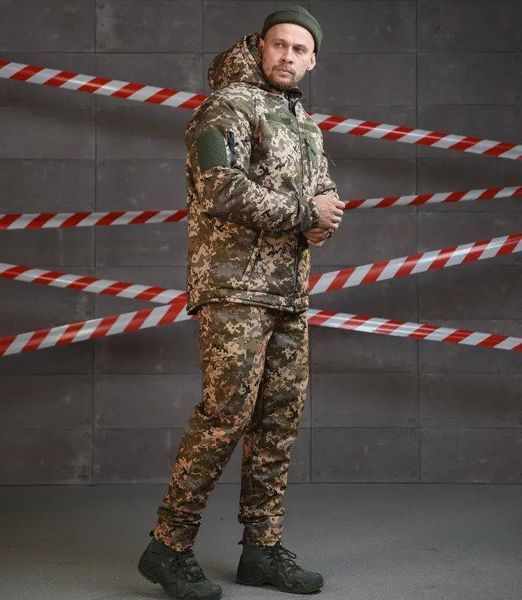 Военный зимний мужской костюм Neoton 3 в 1 куртка, ветровка и штаны вт0591(14 - 03) Пиксель M 7191531 фото