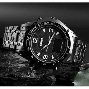 Мужские наручные часы Skmei Kompass PRO Black ударостойкие 146513 фото