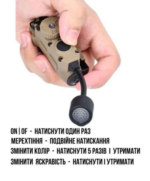 Ліхтарик на каску шолом WoSport LT-11 5 LED (білий + червоний + зелений + синій + ІЧ) Койот 719945 фото
