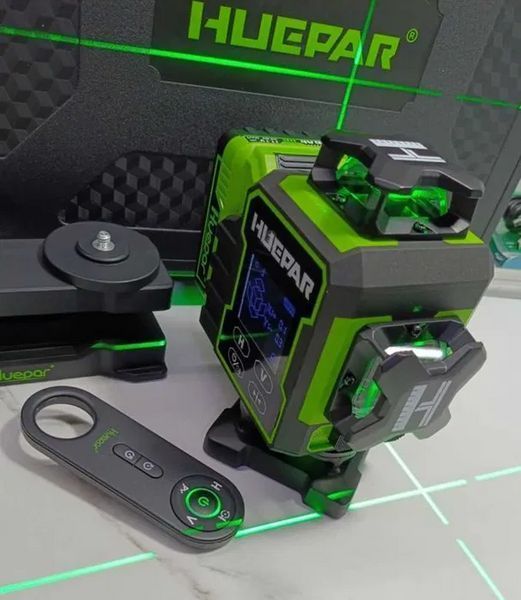Лазерний рівень нівелір Huepar W04CG Premium 4D 360 відкалібрований 16 ліній (без приймача) 719236 фото