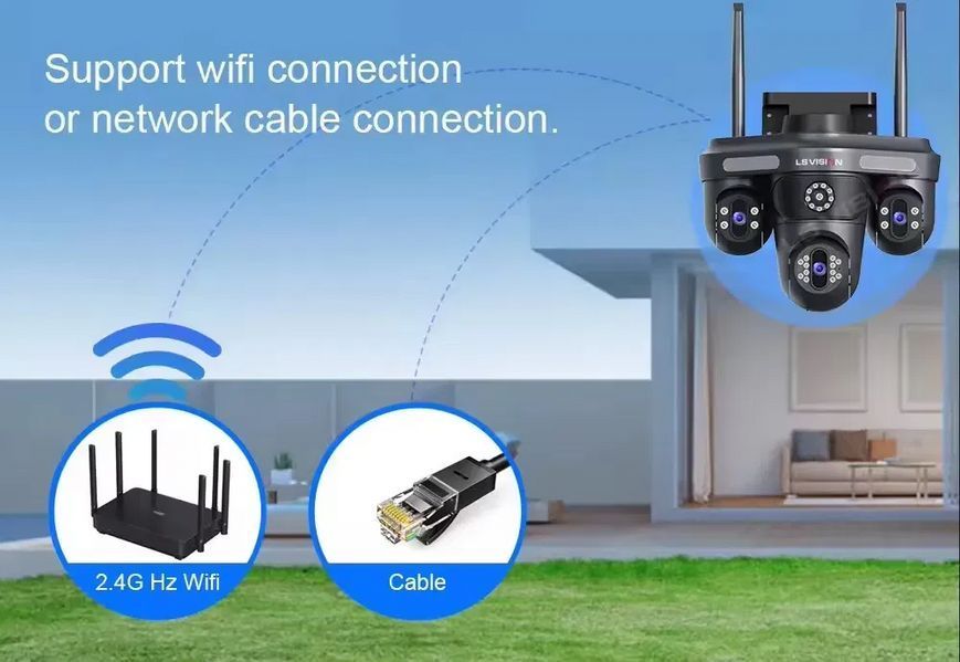 Зовнішня камера відеоспостереження LS Vision 15MP Wi-Fi IP (3 екрани) 719595 фото