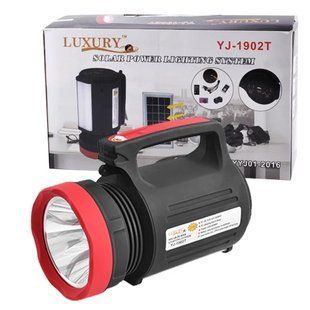 Кемпінговий ліхтар + сонячна панель Luxury YJ-1902T 5W+22SMD 2 лампи + Powerbank + ЗУ220В (3 режими) 19022 фото