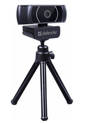 Веб-камера для комп'ютера Defender G-lens 2590 QHD 3.7Мп 1440p + прищіпка Чорний 718387 фото