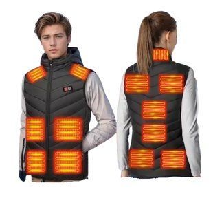 Чоловічий терможилет з підігрівом HeatFashion Electric Heating Vest (Чорний) 8XL, 13 зон 71888529 фото