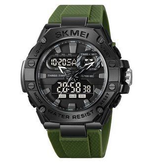 Чоловічий наручний водостійкий годинник Skmei 2221 (Зелений) 7187391 фото
