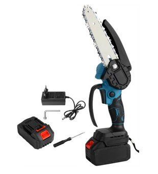 Аккумуляторная цепная мини пила Chain Saw 8" TL-0800 + 2АКБ 21V + зарядка + цепь + бокс 718658 фото