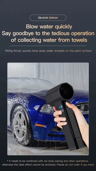 Аккумуляторный турбовентилятор для автомойки Jet Fan 750Вт 50А 4000мАч + пластиковый кейс Черный 722303 фото