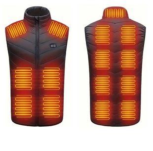 Чоловічий терможилет із підігрівом HeatFashion Electric Heating Vest (Чорний) 8XL, 15 зон 71888531 фото