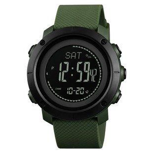 Мужские спортивные наручные часы Skmei 1427 Compass с барометром (Зеленый) 9003220 фото