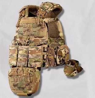 Военная плитоноска М7 с 7 подсумками (без плит) Мультикам 9003574 фото
