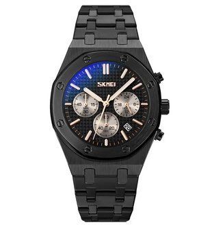 Чоловічий наручний кварцовий годинник Skmei 9296 (Чорний) 7032592 фото