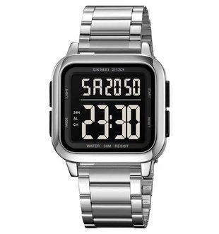 Мужские наручные электронные часы Skmei 2133 Серебристый 7197081 фото