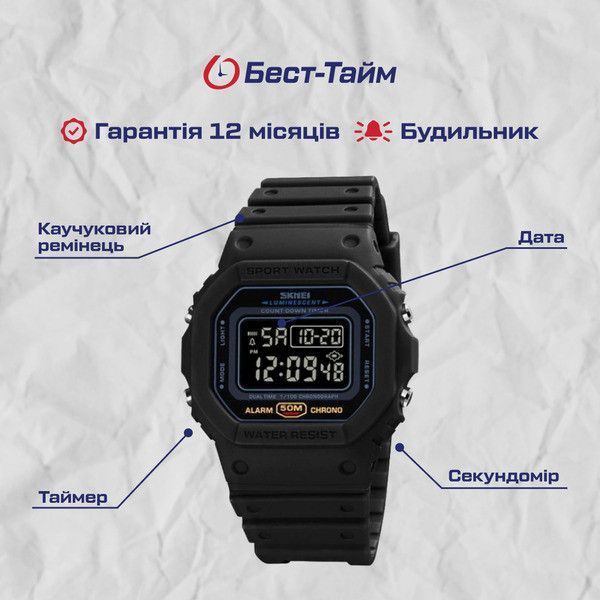 Skmei Dron Black 1141 фото
