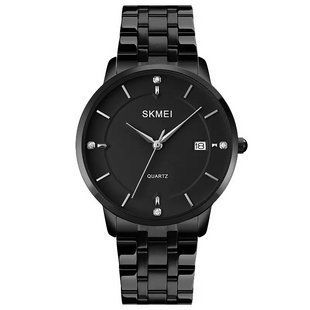 Класичний чоловічий годинник Skmei 1801S на браслеті (Чорний) 7032612 фото