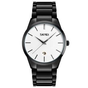 Мужские классические часы Skmei 9140 Черные с белым циферблатом 914061 фото