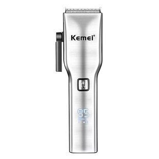 Машинка для стрижки Kemei Km-6050 с насадками (Серебристая) 703409 фото