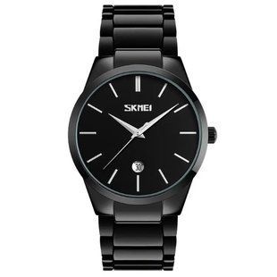 Мужские классические часы Skmei 9140 черный с черным циферблатом 914061 фото