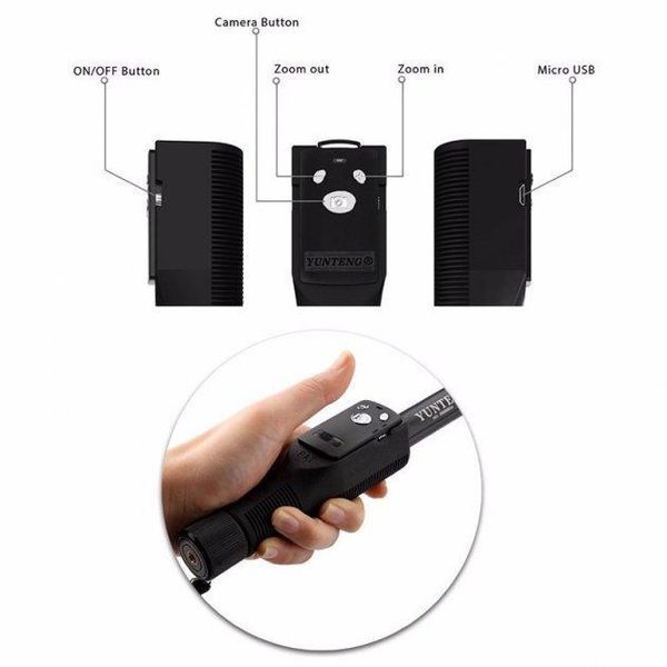 Монопод для селі Yunteng YT-1288 bluetoooth 4 секції 128866 фото
