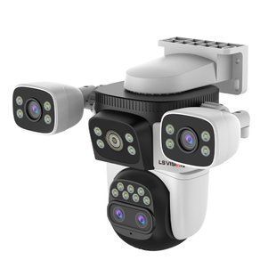 Вулична камера LS Vision Wi-Fi 10K 360&deg; 4 об'єктиви з автоспостереженням Білий 719581 фото