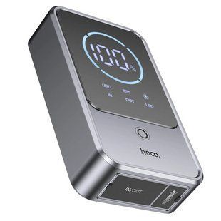 Универсальная мобильная батарея Power bank Hoco QS7 10000mAh +Jump Starter + фонарик (Серый) 719344 фото