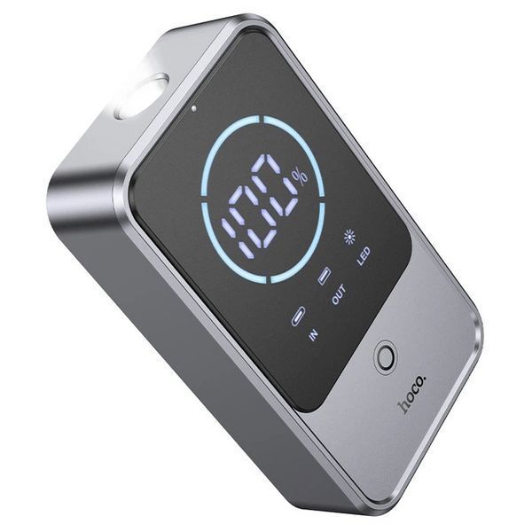 Универсальная мобильная батарея Power bank Hoco QS7 10000mAh +Jump Starter + фонарик (Серый) 719344 фото