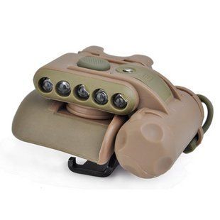 Фонарик на шлем Airsoft Wadsn Gen 2 (красный + белый свет) Койот 7032951 фото
