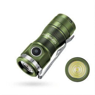 Фонарик Sofirn SC13 диод Luminus SST40 6500K 1300лм 217м type-C с аккумулятором на 1100mAh Зеленый 7199281 фото